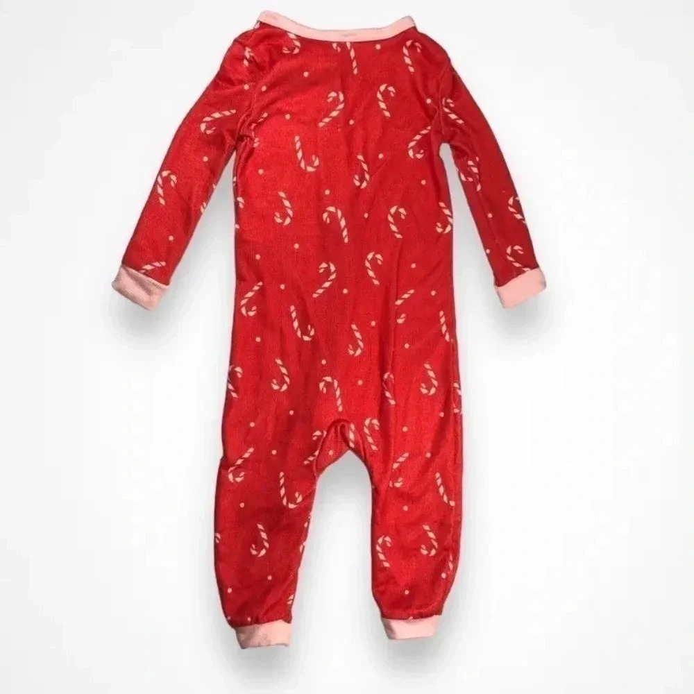 4/$20 Joe Fresh Snug Fit Candy Cane Sleeper - Picture 4 of 5